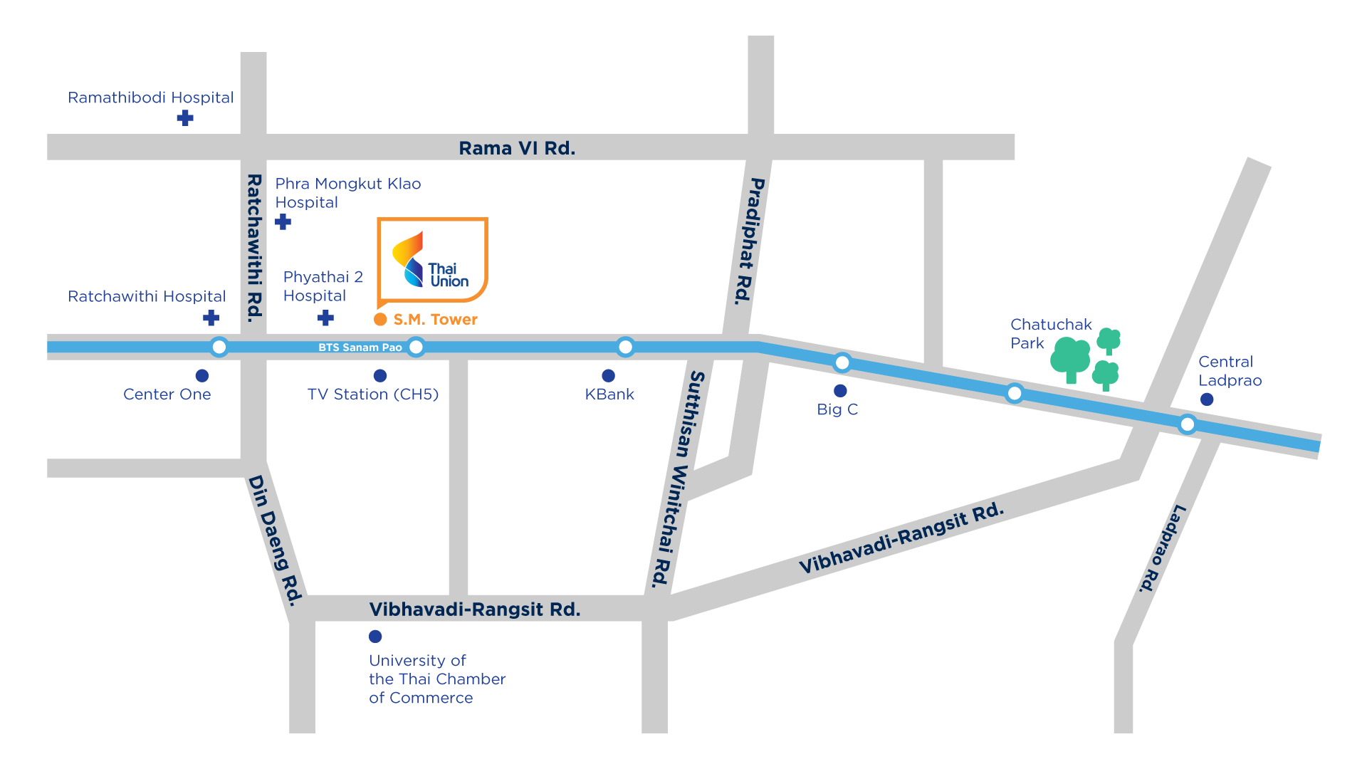 THAI UNION BANGKOK OFFFICE MAP